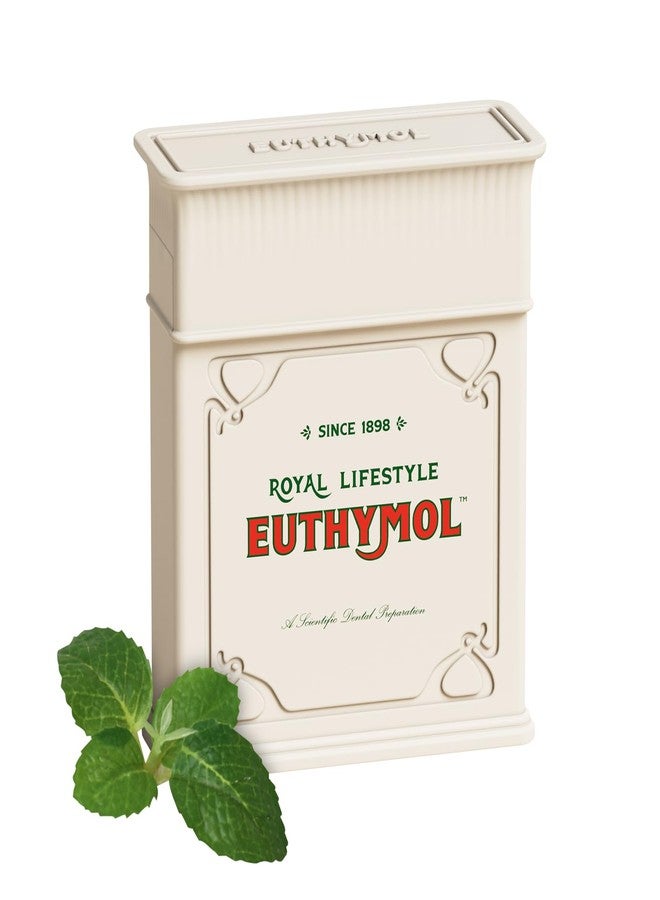 EUTHYMOL Pink Dental Floss (50m – Plaque Removal Woven Floss with Fresh Mint & Vegan Wax Coating, Slim & Tight Design, Ideal Travel Floss - Image 1