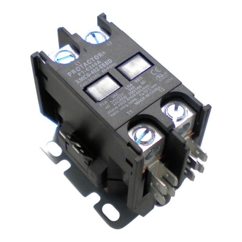 Protactor 2 Pole 40 AMP Heavy Duty AC Contactor Replaces Virtually All Residential 2 Pole Models - Image 1