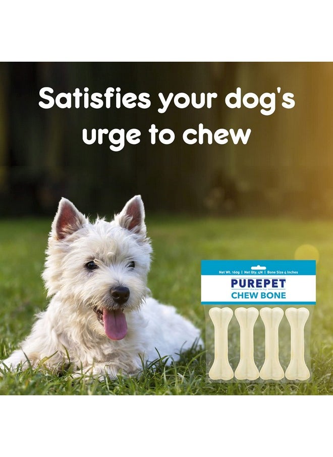 PUREPET Dog Treat Chew Bones,10.16Cm 160G, All Life Stages, Pack Of 4 Bones  - Image 3