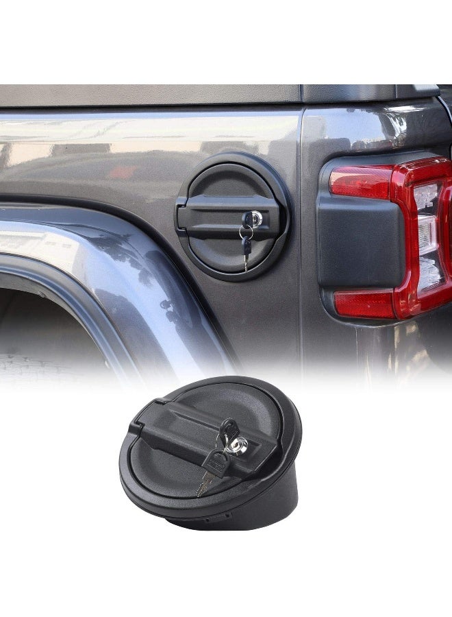 JeCar For Jeep JL Gas Cap Cover, Locking Fuel Door for 2018-2020 Jeep Wrangler JL & Unlimited Sport Rubicon Sahara 2-Door 4-Door - Image 1