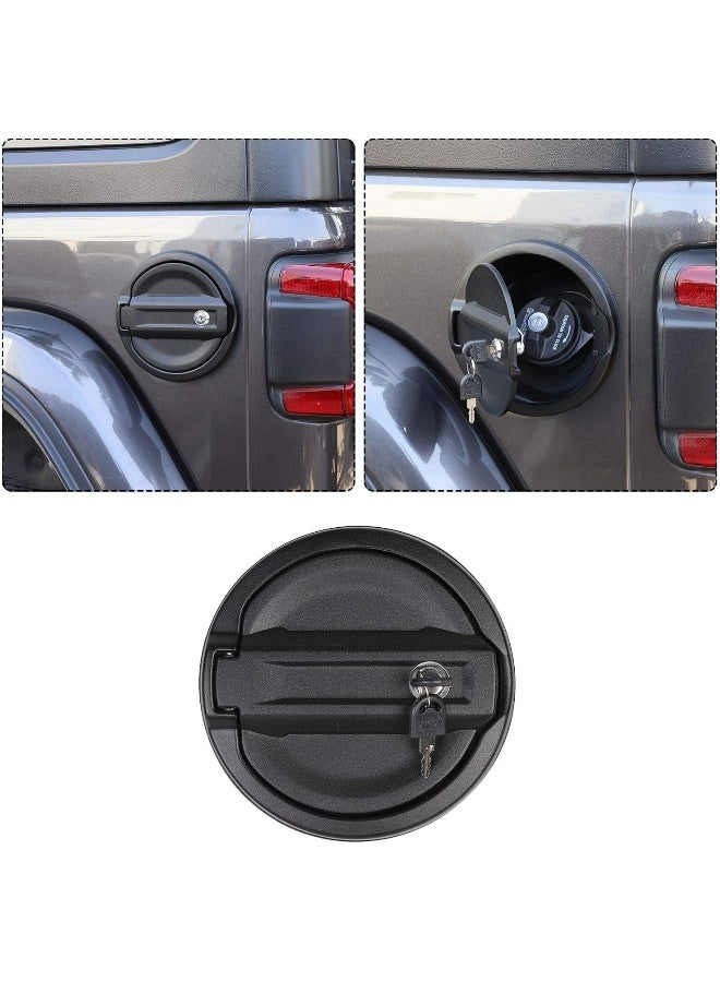 JeCar For Jeep JL Gas Cap Cover, Locking Fuel Door for 2018-2020 Jeep Wrangler JL & Unlimited Sport Rubicon Sahara 2-Door 4-Door - Image 5