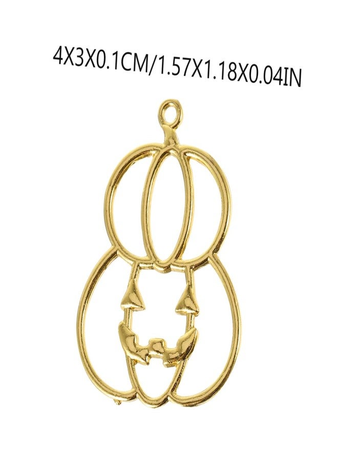 BESTOYARD 20Pcs Halloween Pumpkin Open Bezel Charms Golden Zinc Alloy Frames for DIY Jewelry Making Perfect for Halloween Crafts and Decorations - Image 5