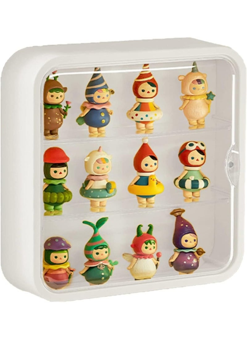 BRIXSPARK Clear Display Case for Figures,Wall-Mounted Doll Storage Box,Adjustable Display Stand Clear Acrylic Display Box with Door Dust and Moisture Proof Suitable for Lego Collectibles Action Figures Pop Mart  - Image 1