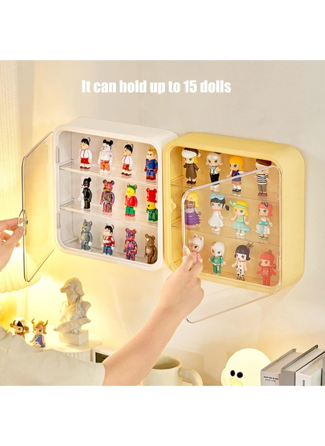 BRIXSPARK Clear Display Case for Figures,Wall-Mounted Doll Storage Box,Adjustable Display Stand Clear Acrylic Display Box with Door Dust and Moisture Proof Suitable for Lego Collectibles Action Figures Pop Mart  - Image 3