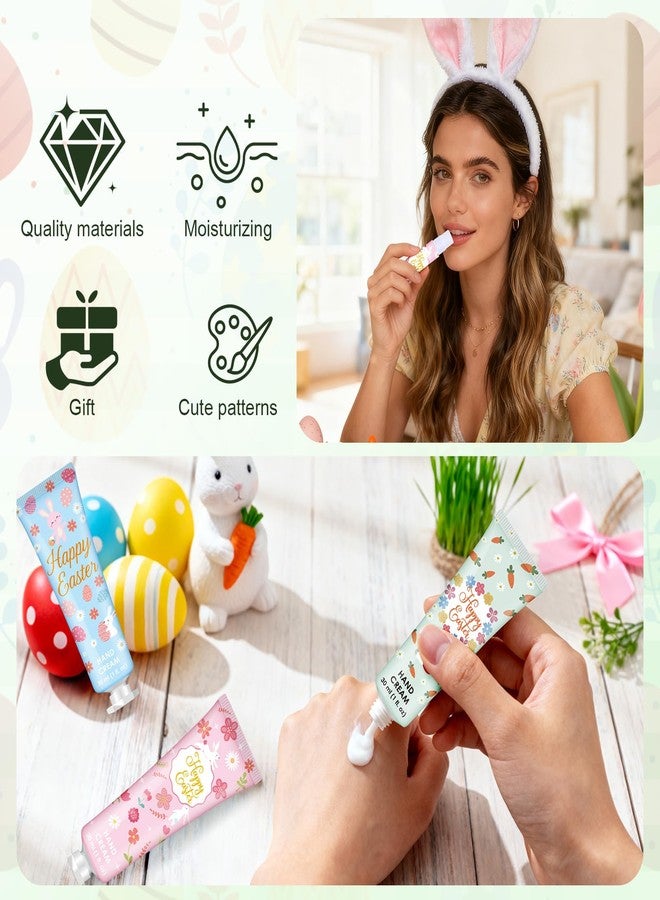 Loopeer 12 Sets Easter Basket Stuffers Bulk Hand Cream and Lip Balm Set Easter Basket Fillers Gifts for Adults Coworkers Women Men Spring Party Favors Travel Size Lotion Goodie Bag Gifts - Image 3