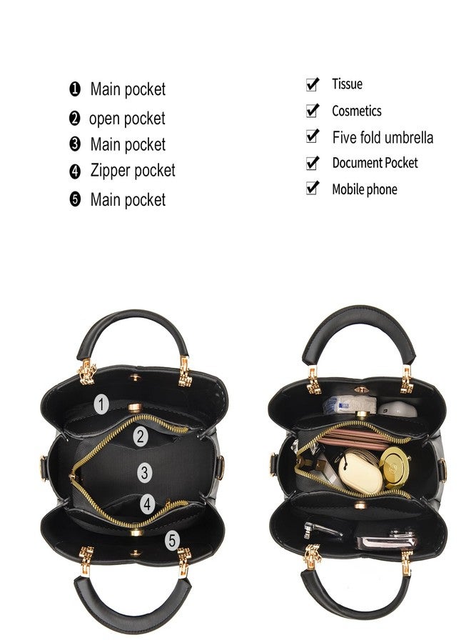 Xiaoyu Small Purses and Handbags for Women Fashion Crossbody Bag Lightweight Shoulder Bag Top Handle Satchel Purse (Black) - Image 5