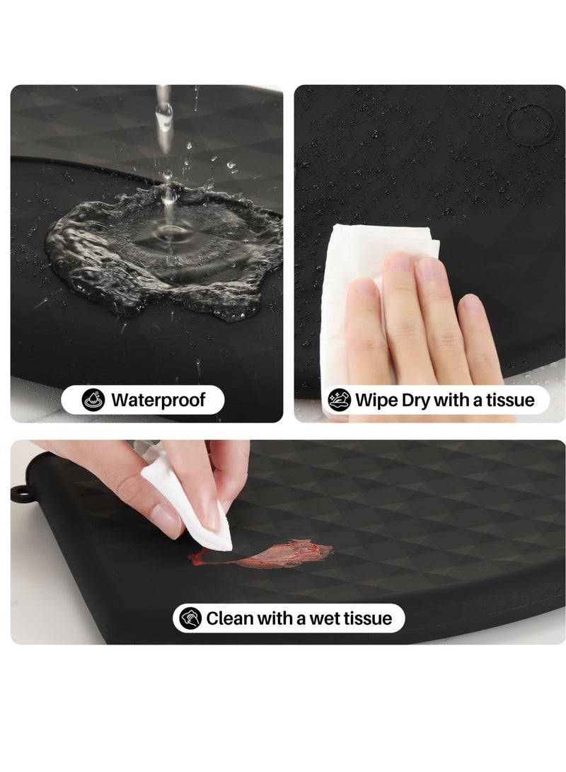 SYOSI Cosmetic Bag, Make Up Bag Silicone Travel Bag, Travel Must Haves, ,Toiletry Bags for Traveling Women Dirt-resistant and environmentally friendly for travel, business travel - Image 4