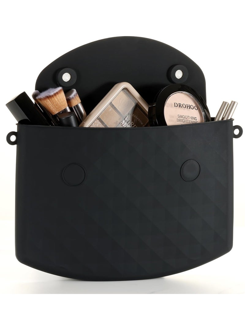 SYOSI Cosmetic Bag, Make Up Bag Silicone Travel Bag, Travel Must Haves, ,Toiletry Bags for Traveling Women Dirt-resistant and environmentally friendly for travel, business travel - Image 2