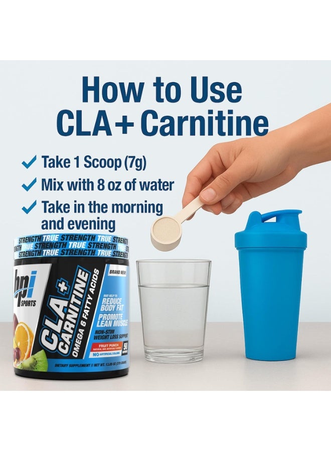 BPI Sports CLA + Carnitine Fruit Punch 50 Servings - Image 2