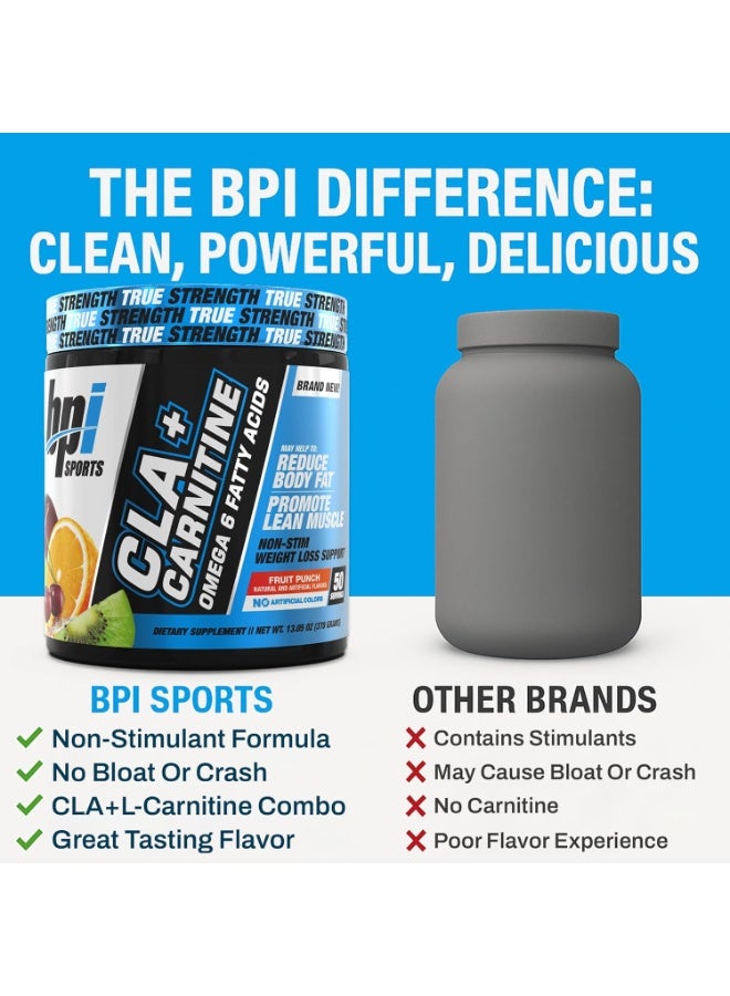 BPI Sports CLA + Carnitine Fruit Punch 50 Servings - Image 4