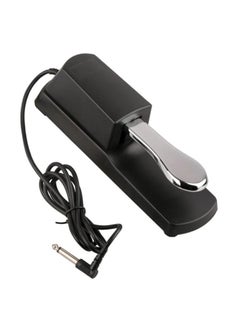 Piano Keyboard Sustain Damper Pedal Durable Sustain Pedal Classic Delicate Alloy + Plastic Damper Sustain Pedal for Electric Piano Silver