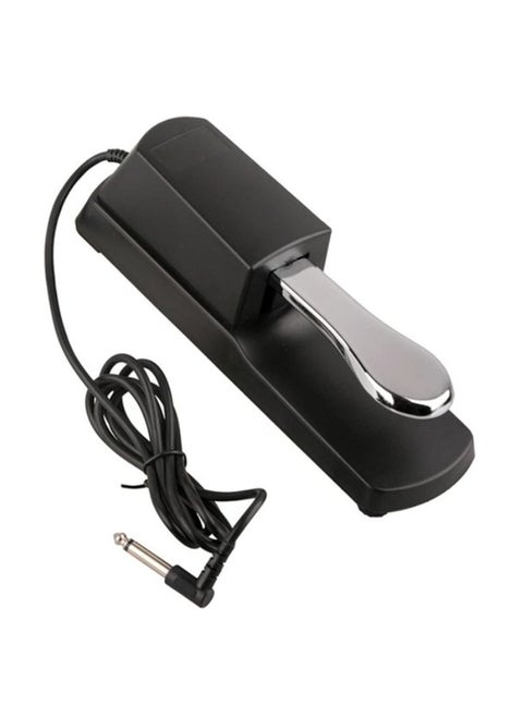 Piano Keyboard Sustain Damper Pedal Durable Sustain Pedal Classic Delicate Alloy + Plastic Damper Sustain Pedal for Electric Piano Silver