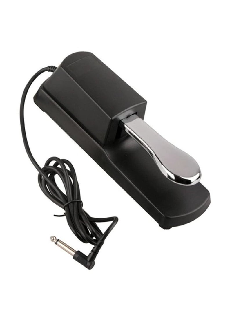 Generic - Piano Keyboard Sustain Damper Pedal Durable Sustain Pedal Classic Delicate Alloy + Plastic Damper Sustain Pedal for Electric Piano Silver - Image 1