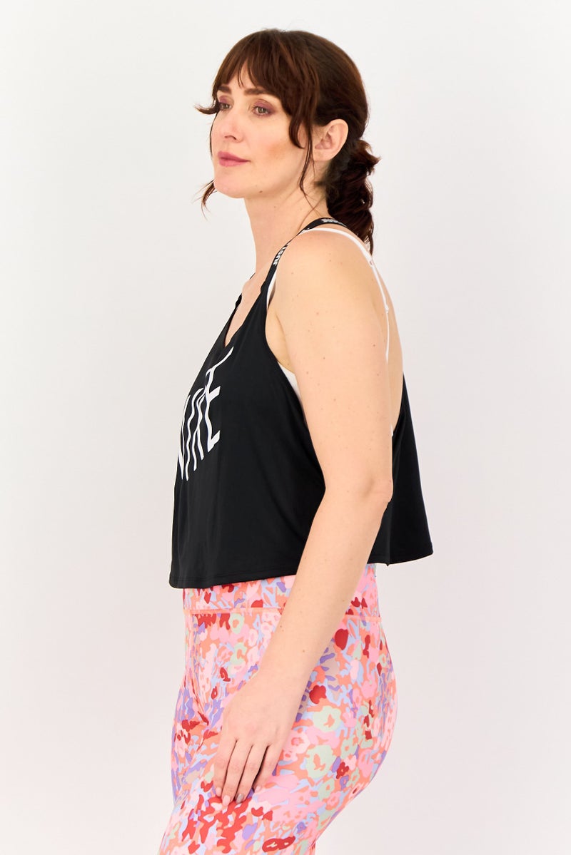 Nike Women Sportswear Fit Sleeveless Training Tank Tops, Black - Image 2