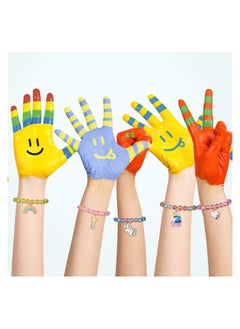SYOSI Colorful Unicorn Bracelet, Girls Unicorn Bracelets Rainbow Unicorn Beaded Bracelet Acrylic Bracelet for Birthday Party Favors Pretend Play Friendship Jewelry Dress Up Game Props, 9 Pieces  - Image 3