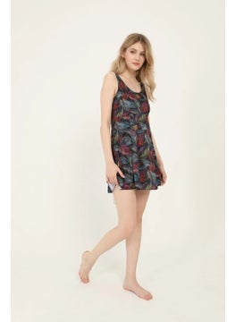 Swana Patterned Lycra Shorts Dress Swimsuit  - Image 3