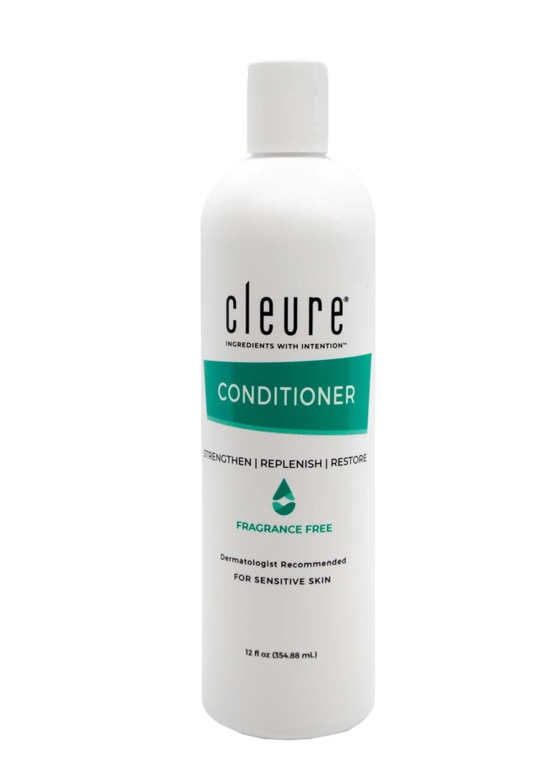 Cleure Cleure Hydrating Fragrance Free Conditioner - Hypoallergenic, SLS Free & Paraben Free - Unscented (12 Fl Oz, Pack of 1)  - Image 1