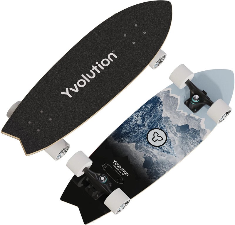 Yvolution Dynamo Cruiser LED Skateboard (76 cm, Blue) - Image 1