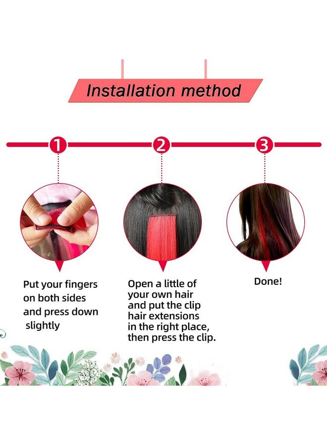 رينبوول وصلات شعر زرقاء من رينبول، 22 بوصة، 10 قطع طويلة ومستقيمة وملونة، مناسبة للأطفال والفتيات والنساء، للحفلات المميزة، مصنوعة من مادة صناعية - Image 5