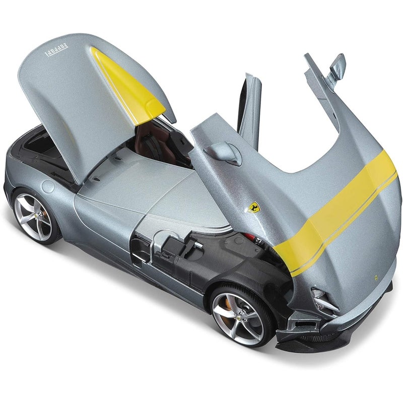 Bburago - Ferrari Monza SP1 1/18 Diecast Model - Grey - 18-16013 - Image 4