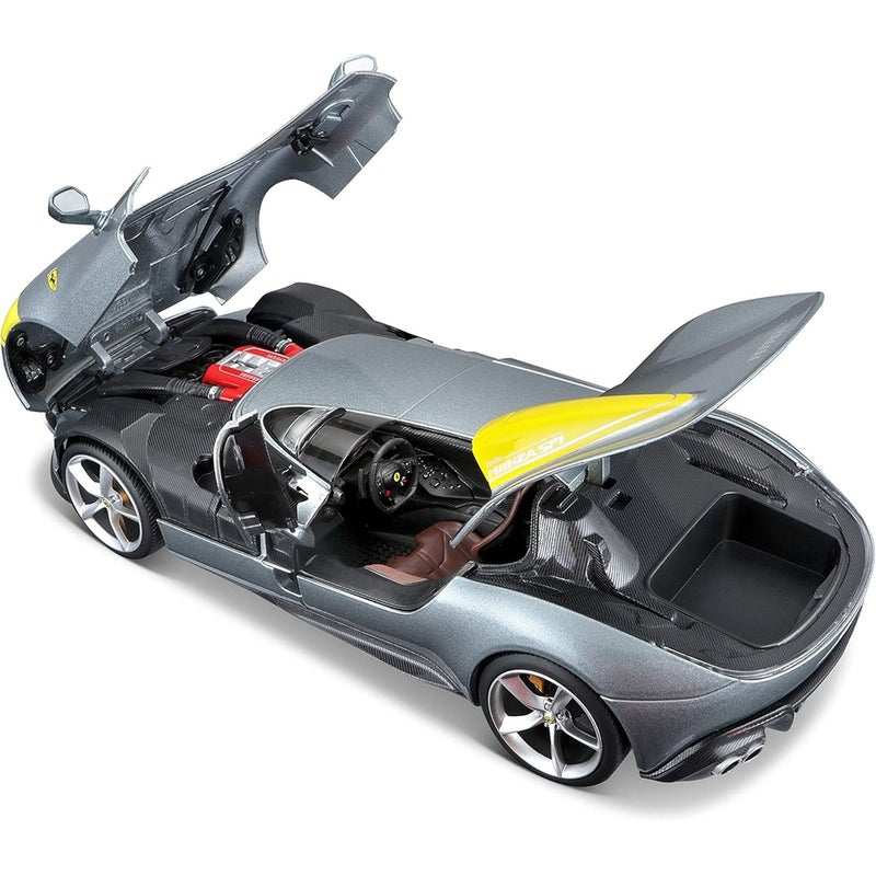 Bburago - Ferrari Monza SP1 1/18 Diecast Model - Grey - 18-16013 - Image 5