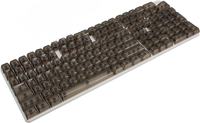 مجموعة أغطية مفاتيح من البلاستيك الشفاف عالي الجودة (PC Keycap Set)، بارتفاع CBSA وملمس مات (matte)، مصممة لتوفير راحة أثناء الاستخدام مع لوحات المفاتيح الميكانيكية (mechanical keyboards). تتوافق هذه الأغطية مع أنواع لوحات المفاتيح 61/64/68/87/104، ومتوفرة باللون الأسود (Black). - Image 4