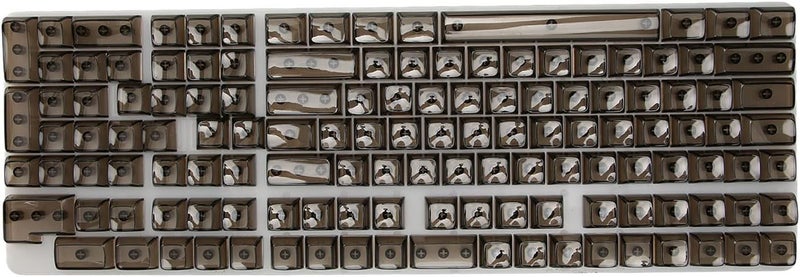 مجموعة أغطية مفاتيح من البلاستيك الشفاف عالي الجودة (PC Keycap Set)، بارتفاع CBSA وملمس مات (matte)، مصممة لتوفير راحة أثناء الاستخدام مع لوحات المفاتيح الميكانيكية (mechanical keyboards). تتوافق هذه الأغطية مع أنواع لوحات المفاتيح 61/64/68/87/104، ومتوفرة باللون الأسود (Black). - Image 3