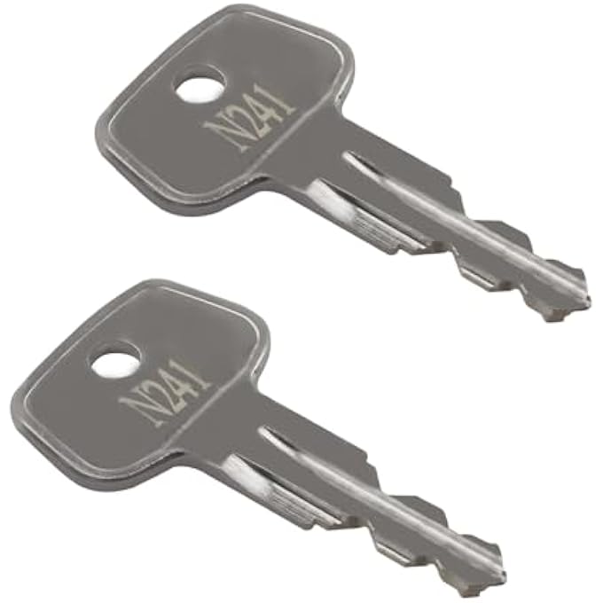 rayihni مفتاح استبدال حامل السيارة N241 (2 قطع) يناسب حوامل السقف المتوافقة مع ثولي، صناديق الحمولة، الحوامل، القضبان المتقاطعة كود N241 - Image 1