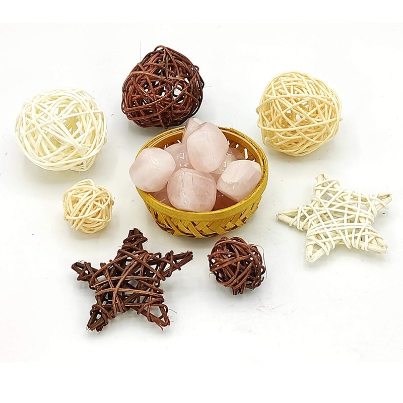 Plus Value Natural Rose Quartz Tumbled Stone Pebbles Heart Chakra Healing Reiki Crystal Therapy Vastu Love Relationship Marriage Items Showpiece Home Decor Bedroom Couples 200 Grams Brazil - Image 4