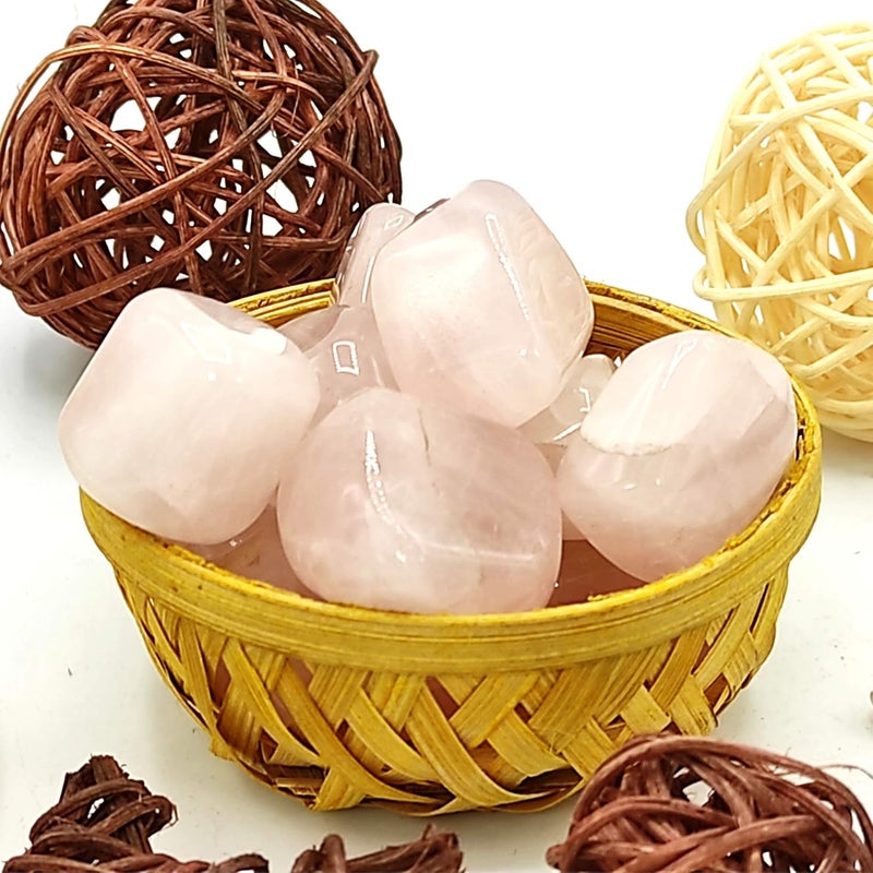 Plus Value Natural Rose Quartz Tumbled Stone Pebbles Heart Chakra Healing Reiki Crystal Therapy Vastu Love Relationship Marriage Items Showpiece Home Decor Bedroom Couples 200 Grams Brazil - Image 5