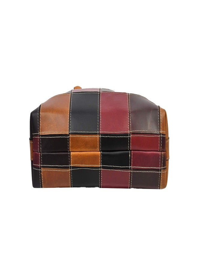 Celtic Premium Patchwork Leather Tote Bag for Women - Multi-Tone Handcrafted Carryall - Image 3