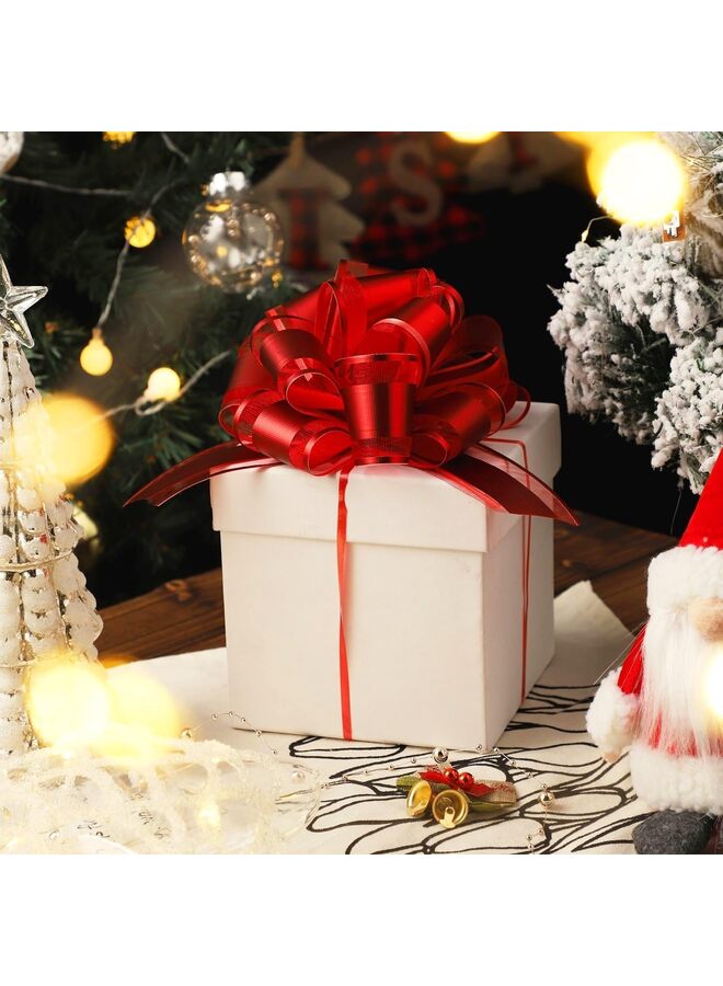 5 PCS Large pull bows,white Gift Bow,6 inches,for wrapping gift wedding ribbon bows or flower decorations, Christmas,party birthday,Valentine's Day gift wrapping(white)(White) - Image 5