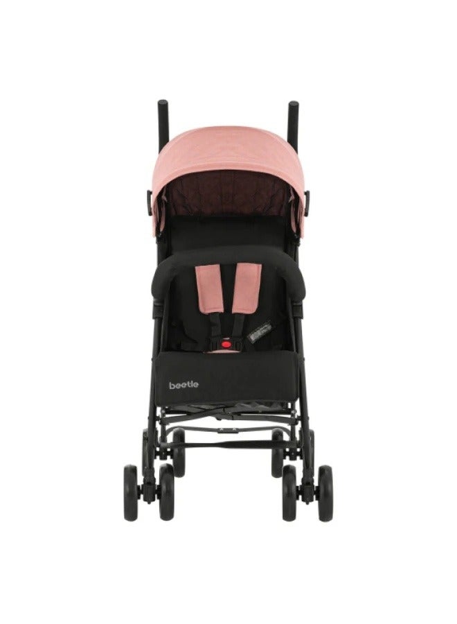 KIKKABOO Steel Frame Pushchair Basket Removable Front Wheels Pink - Image 2