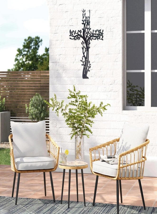 Ecqizer Unique Tree of Life Wall Cross, Artistic Cross Wall Decor, Ideal for Home & Kitchen, Subtle Wall Sculpture Art, 16 Ã- 11 Inch, balck - Image 3
