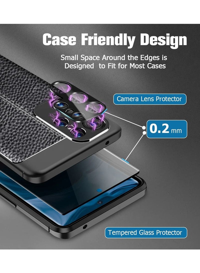 BORTONY S23 Ultra Screen Protector Privacy Mate with Camera Lens Protector 3D Curved Scratch Resistant Bubble Free Anti Spy Flexible Mate for Samsung Galaxy S23 Ultra - Image 5