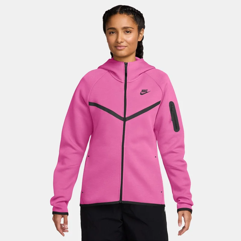 Nike Pink Women's Sportswear Tech Fleece Windrunner Full-Zip Hoodie for Women | Best Price UAE