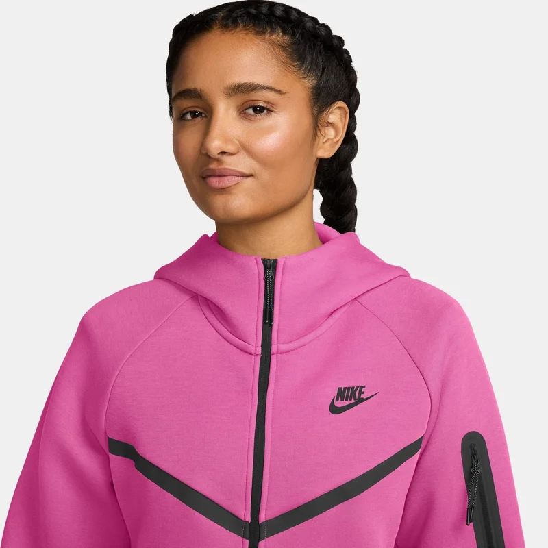 Nike Pink Women's Sportswear Tech Fleece Windrunner Full-Zip Hoodie for Women | Best Price UAE