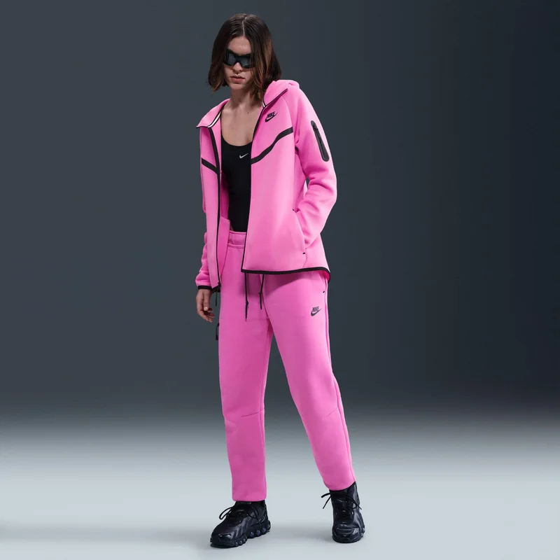 Nike Pink Women's Sportswear Tech Fleece Windrunner Full-Zip Hoodie for Women | Best Price UAE