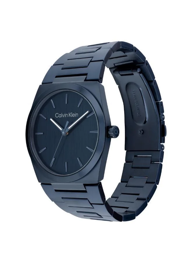 Calvin Klein  Ionic Plated Blue Steel Quartz Basic Slim Watch for Men | Best Price UAE