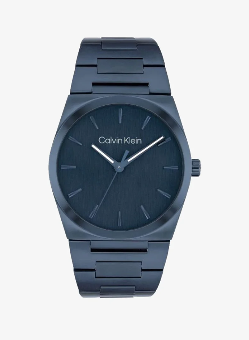 Ionic Plated Blue Steel Quartz Basic Slim Watch