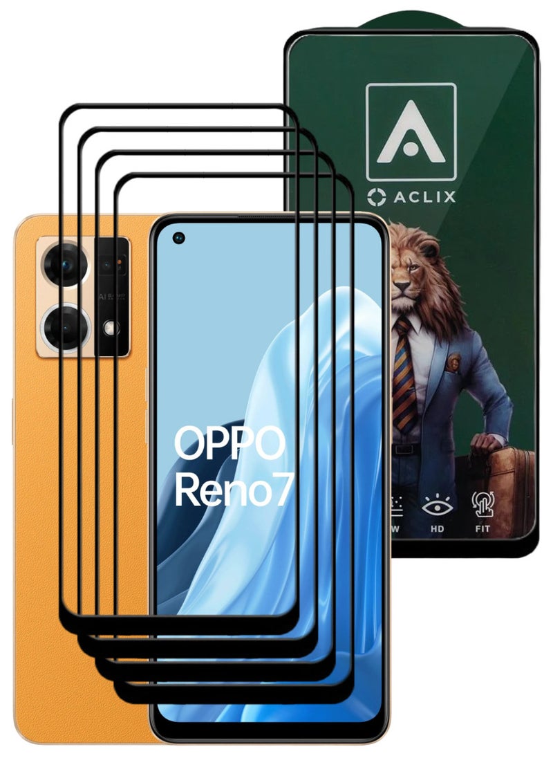 ACLIX 4 Pieces Antistatic ESD Dustproof Premium Quality High Definition Tempered Glass Screen Protector Designed For Oppo Reno7 - Image 1