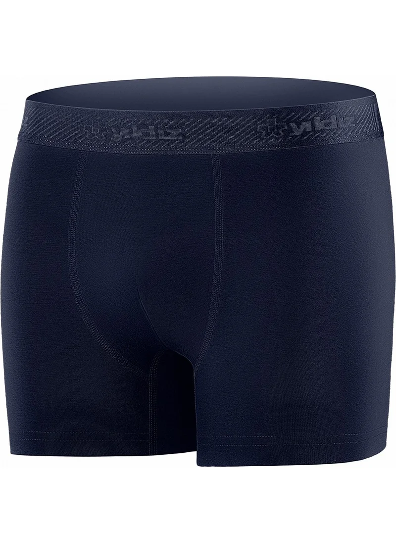 Yıldız Çamaşır Yıldız Underwear Modal Navy Blue Classic Men's Boxer 2 Pieces