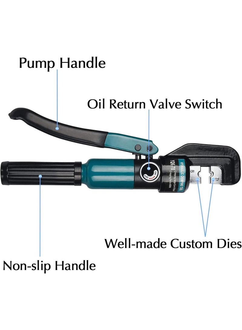 GGOOT Hydraulic Crimping Tool/Hydraulic Crimper with Cable Cuttter for Stainless Steel Cable Railing Hardware,Battery Cable Crimping Tool for Size 1/8", 5/32" to 3/16" DC02  - Image 2