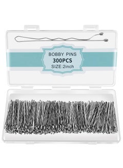 300 Pcs Bobby Pins Black Black Hair Pins for Women Girls and Kids Invisible Wave Hair clips Bulk with Storage box PainFree Hairpins2 Inch Silver