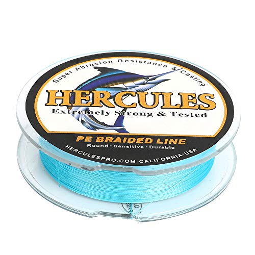 HERCULES Super Cast 100M 109 Yards Braided Fishing Line 10 LB Test for Saltwater Freshwater PE Braid Fish Lines Superline 8 Strands - Blue, 10LB (4.5KG), 0.12MM - Image 4