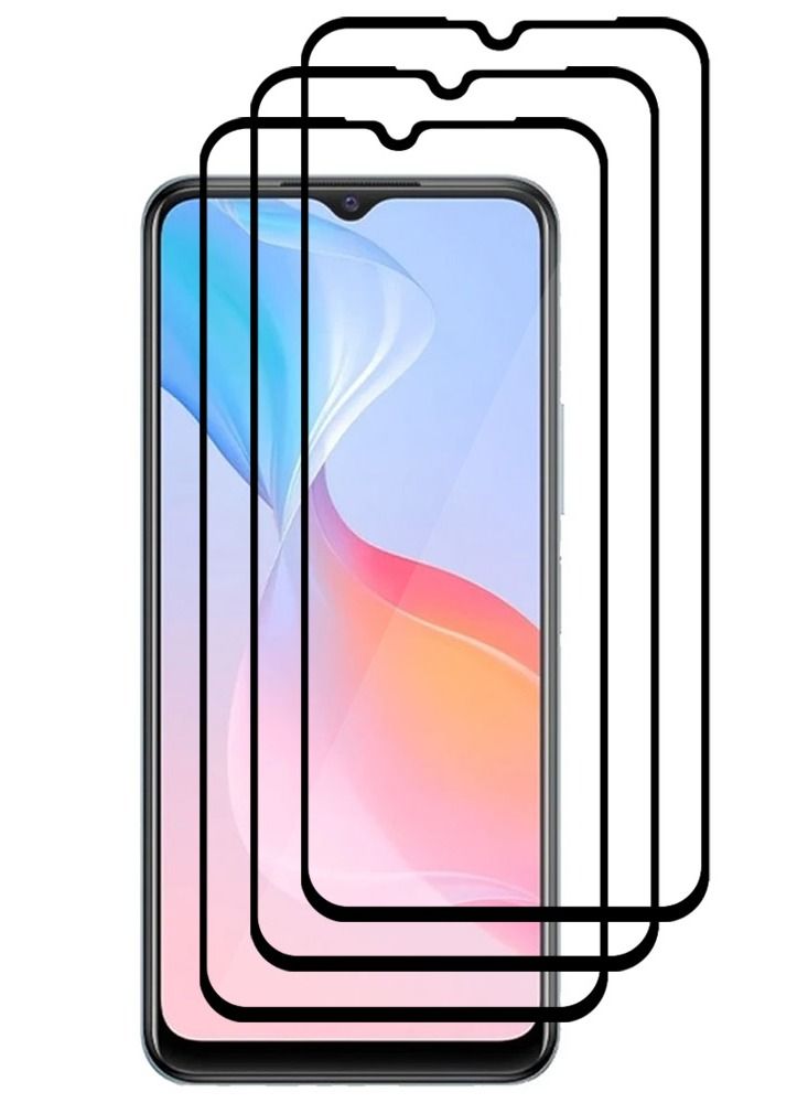 CATANES 3 Pack For Vivo Y21G Screen Protector Tempered Glass Full Glue Back - Image 2