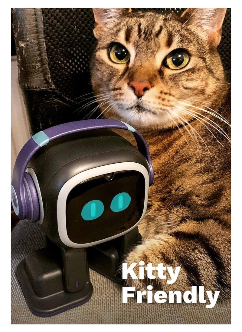 فيبكا - EMOPET AI Desk Robot Companion - ChatGPT Enabled with Voice Commands and Dance Function, Pet Interactive Robot with Personality, Comes with Charging Station for Home - Image 1