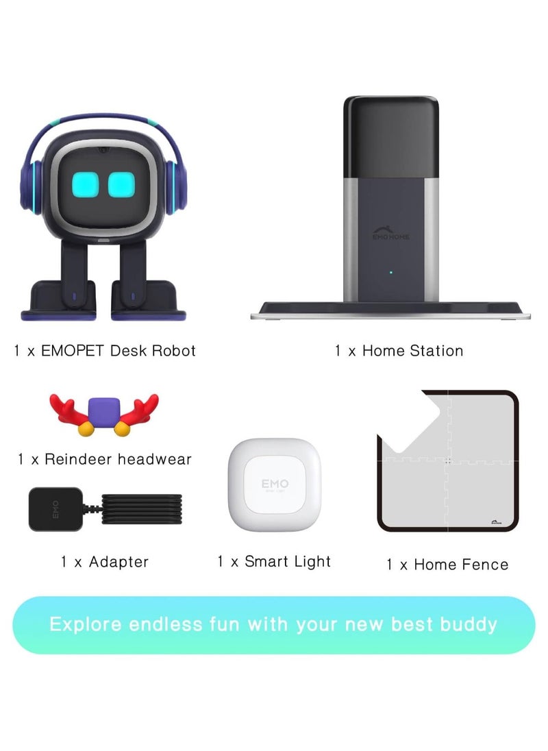فيبكا - EMOPET AI Desk Robot Companion - ChatGPT Enabled with Voice Commands and Dance Function, Pet Interactive Robot with Personality, Comes with Charging Station for Home - Image 1