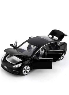 Swift Tesla Model Y Toy Cars 1/32 سبيكة Diecast نموذج سيارة، سحب نموذج Y نموذج سيارة مع الضوء والصوت، Tesla Big Model Y نموذج سيارة مناسبة للأطفال البالغين هدية عيد ميلاد (أسود)  - Image 1