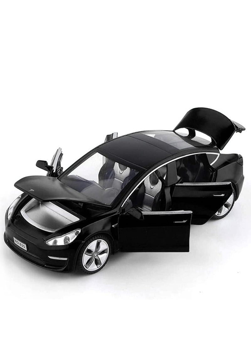 Swift - Tesla Model Y Toy Cars 1/32 Alloy Diecast Model Car, Pull Back Model Y Model Car with Light and Sound, Tesla Big Model Y Car Model Toy Suitable for Kids Adults Birthday Gift (Black) - Image 1